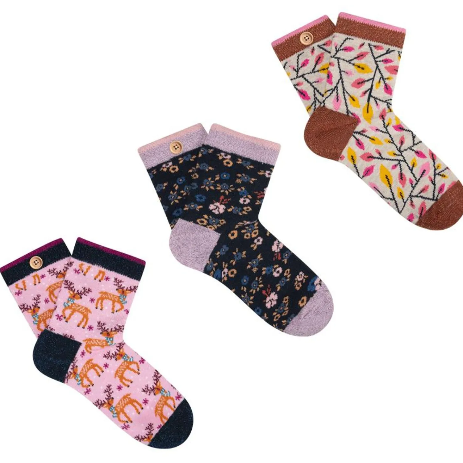 Cabaïa Chaussettes 25/30 Et 31/35<Les Rennes Des Neiges !